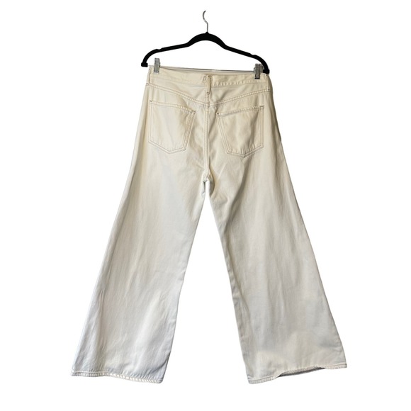 Citizens of Humanity | Off White Ecru Gaucho Wide Leg Crop Jeans 29 - Picture 3 of 14
